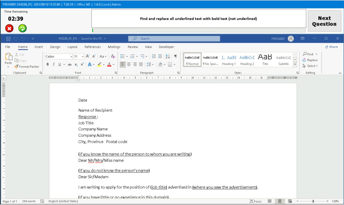Microsoft Office and Language Skills Tests Solution Zmartests
